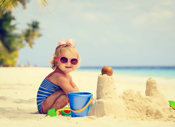 Toys on the sandy beach